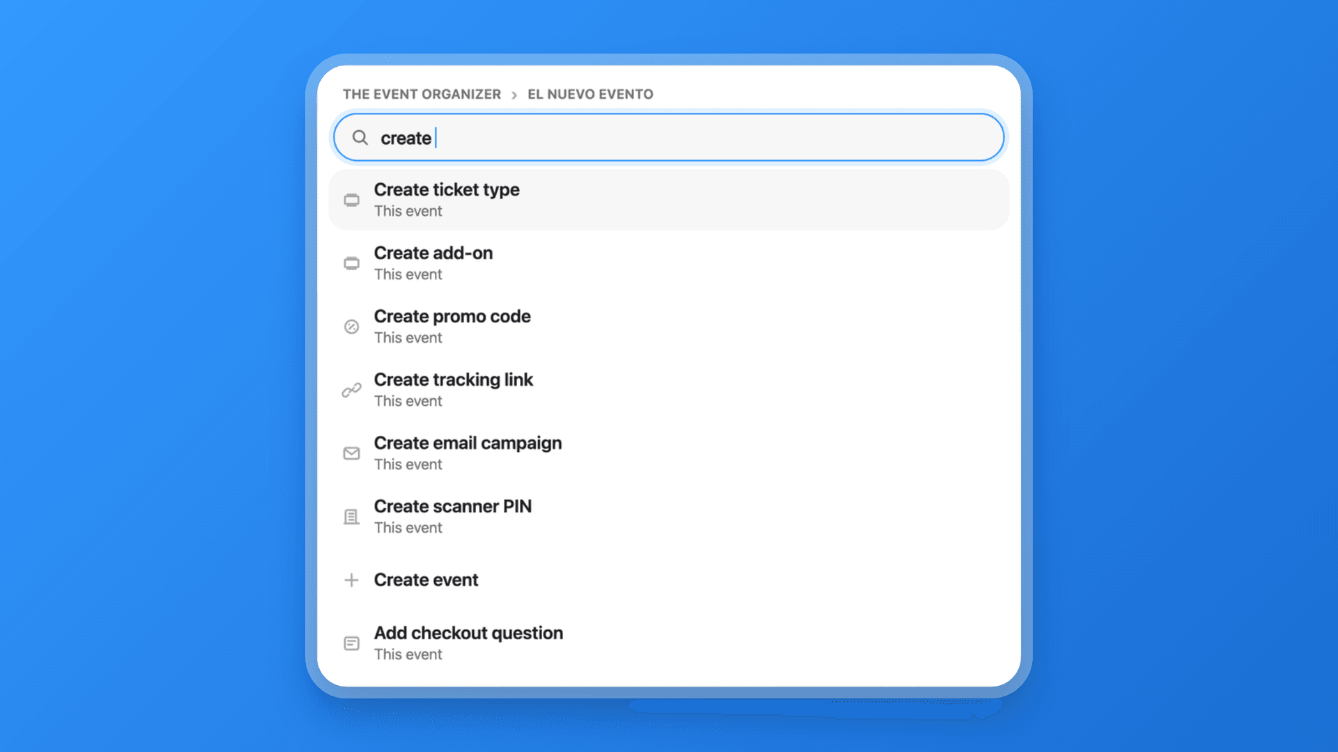 Find tools and take action from the command dialog